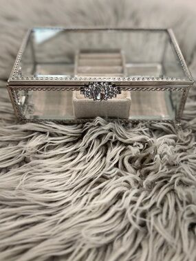 Luxury Diamond Encrusted Silver Jewelry Box